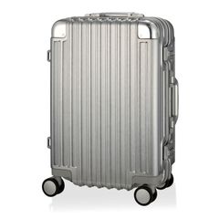 [シフレ] 国内メーカー 5付 TRIDENT トライデント TRI1030 ハードスーツケース アルミ調タイプ 信頼と実績 5付き スーツケース 33L 3.8kg シルバー