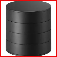 (Yamazaki) 山崎実業 アクセサリートレー 4段 ブラック 約W10×D10×H10cm タワー 蓋付き アクセサリーケース アクセサリー収納 4069