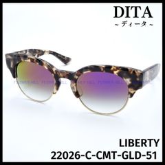 51mmブリッジ幅DITA ディータ サングラス LIBERTY 22026-C-CMT-GLD