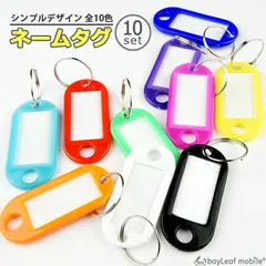 タグ キーホルダー 名札 ネームホルダー キーラベル 荷物タグ 軽量 10個セット