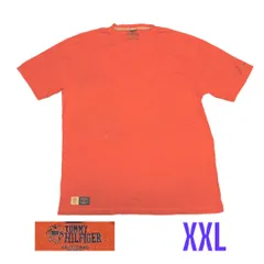 雰囲気系古着　トミーヒルフィガー　半袖Tシャツ　XXL オレンジ　h101⭐︎