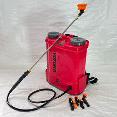 【未使用】【展示品】 電動噴霧器 背負い式 12L バッテリー式 ノズル6種付 かき混ぜ機能付き レッド YS-EFULB12L 【758-1】