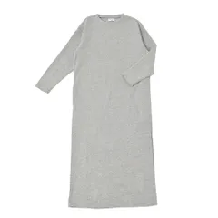 ☆ 杢グレー ☆ L-LL ☆ 裏起毛 ラウンドネック マキシ丈ワンピース マキシ丈ワンピース 長袖 ワンピース マキシ丈 マキシワンピース ロングワンピース 部屋着 ロング 裏起毛 ラウンドネック ロング丈 レディース シンプル カジュアル ゆったり