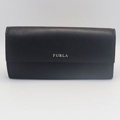 FURLA フルラ 黒 レザー スタッズ付き 長財布 レディース 美品 - メルカリ