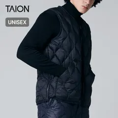【新品】TAION タイオン ミリタリーVネックWジップダウンベスト[ソフトシェル] ユニセックス TAION-001ALSZML-1