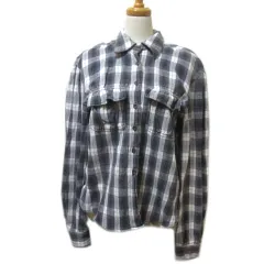 アルマーニ ジーンズ ARMANI JEANS シャツ 長袖 チェック グレー系 S コットン 胸ポケット Xのサムネイル
