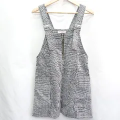 ◇ mezzo piano メゾピアノ チェック柄 ロゴ刺<!-利用不可文字-!> キッズ ひざ丈 ワンピース サイズ150 グレー レッド ブラック 女の子 E  【1407180021822】