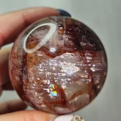 【新入荷】　ファイヤークォーツ×ゴールデンヒーラースフィア50.7㎜　激レア 新入荷】 ファイヤークォーツ×ゴールデンヒーラースフィア50.7