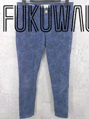 ◇ BEAUTY&YOUTH ビューティ&ユース UNITED ARROWS 花柄 プリント ストレッチ パンツ M ネイビー ブラック * 1002799261333 【中古】 【1002799261333】
