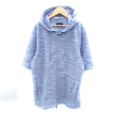 ニコルクラブフォーメン NICOLE CLUB FOR MEN ジャケット パーカー ミドル丈 ダブルジップアップ 48 M 青 ブルー /HO31のサムネイル