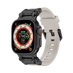 アップルウォッチバンド（Apple Watchバンド）ステンレスコネクトTPUバンド【ブラックスターライト】42mm/44mm/45mm/46mm/49mm対応 [BELTIES]