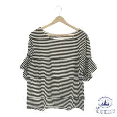 【訳アリ】 GLOBAL WORK グローバルワーク トップス Tシャツ ゆったり 半袖 ドルマン レディース ボーダー M レーヨン 901-1575 送料無料 古着