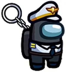 【中古】雑貨 ブラック(船長) 「Among Us(アモングアス) フィギュアキーチェーン」