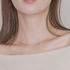 ネックレス 金属アレルギー対応 つけっぱなしOK ペタルチェーン チェーンのみ レディース ステンレス サージカル 錆びない シンプル スキンジュエリー 華奢 ブランド st0008 ルピス lupis