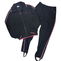 希少 極美品 70s 西ドイツ adidas アディダス セットアップ ジャージ 黒 赤 ブラック レッド Mサイズ メンズ ヴィンテージ