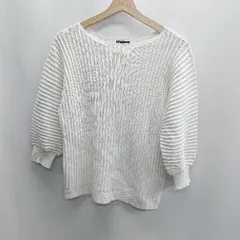 ◇ ⊂ INDIVI インディヴィ 綿混合 長袖 カットソー サイズ表記なし ホワイト レディース E  【1410290066515】