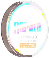 【在庫処分】ラピノヴァX PEライン マルチカラー 200m Rapala(ラパラ) 4本編み 10m毎に5色分け