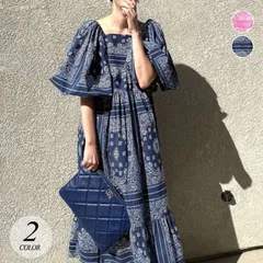 リゾート風 ワンピース レディース ロングワンピース 春 夏 ドレス 半袖ワンピース レトロ 柄 おしゃれ きれいめ 可愛い 韓国ファッションhanged05