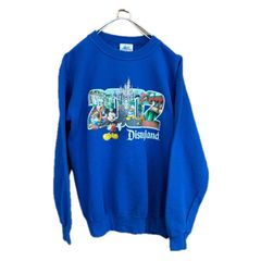 Disneyland MADE IN USA  古着 2002s スウェット トレーナー ブルー S  ディズニーランド ミッキーマウス ドナルド グーフィ アメリカ製 US古着 00s