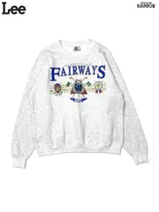 古着 90's Lee リー FAIRWAYS アメリカ製 ロゴ 長袖 スウェット トレーナー ライト グレー (ttu2510043)