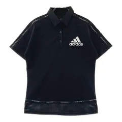 サイズ：M ADIDAS GOLF アディダスゴルフ  半袖ポロシャツ メッシュ切替 ボタンダウン  ブラック系 [240101351533]# ゴルフウェア レディース ストスト