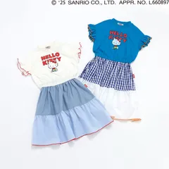 子供服 サンリオ ワンピース 半袖 女の子 キッズ 夏 ハローキティ 130cm 120 110 100 90 センチ かわいい 綿100 おしゃれ 幼稚園 保育園 小学生 キャラクター グッズ プレゼント 誕生日 ギフト ベビー 子ども こども