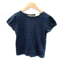 アイアイエムケー ミッシェルクラン iiMK カットソー Tシャツ 半袖 刺繍 38 紺 ネイビー /SY10のサムネイル