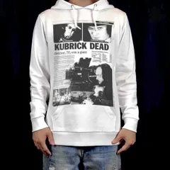 オリジナル パーカー ビッグ プリント キューブリック 時計じかけのオレンジ 監督 訃報 新聞 誌面 パーカー S M L XL タイト ジャスト 大きい ビッグ オーバーサイズ メンズ レディース ユニセックス ピンククリーム