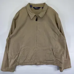 古着 90's/90年代 ポロバイラルフローレン Polo by Ralph Lauren スウィングトップジャケット ワンポイント フルジップ XXL  ベージュ メンズ