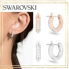スワロフスキー ピアス Stone フープ 小 パヴェ ギフト