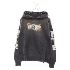 SAINT MICHAEL (セントマイケル) 24SS ×Pay money to my pain PTP HOODIE BRND MONEY SM-YS8-0000-C51 ユーズド加工プルオーバーパーカー フーディ グレー