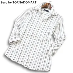 Zero by TORNADOMART トルネードマート 春夏★ 7分袖 ストライプ シャツ Sz.L メンズ 日本製