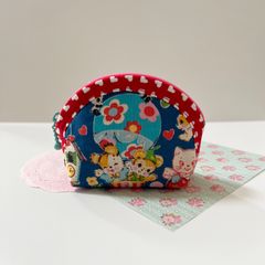 ふっくらミニポーチ☆化粧ポーチ☆レトロアニマル