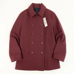 51f3 【新品タグ付き】 LACOSTE ラコステ Pコート ピーコート ウールコート アウター サイズ40 ボルドー レディース 日本製のサムネイル