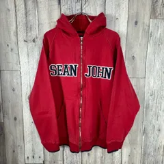 SEAN JOHN ショーンジョン ラグラン 厚地 肉厚 スウェット スエット フルジップ ジップ パーカー メンズ L サイズのサムネイル