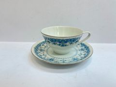 Noritake ノリタケ ヴィンテージ カップ＆ソーサー 銀彩 レトロ花柄