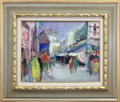 ◇【真作保証】美品 昭和31年作！山田正孝 東光会『長崎 活水稜庭より