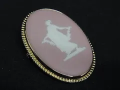 ■極美品■ WEDGWOOD ウェッジウッド ジャスパー ピンバッチ ピンブローチ アクセサリー レディース ピンク系×ゴールド系 DK0388のサムネイル