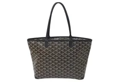 新品未使用 Goyard ゴヤール アルトワPM トートバッグ ゴヤールディンキャンバス シュヴロッシュカーフスキン ブラック 中古 4c075263のサムネイル