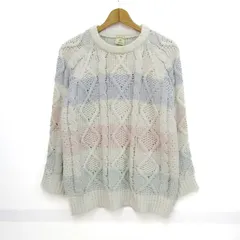 ジェラートピケ 部屋着 ルームウェア トップス レディース Fサイズ ホワイト×ピンク×ブルー gelato pique 【中古】のサムネイル