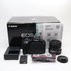 Canon ミラーレス一眼カメラ EOS R100 標準ズームレンズキット(RF-S18-45) ブラック/APS-C/約356g EOSR100-1845ISSTMLK
