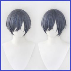 KTJMCOS 耐熱コスプレウィッグ シエル ・ ファントムハイヴ 黒 執事 cosplay wig がんたい 変装 かつら コスプレ 道具 クリスマス 変装 イベント 演出 演劇 撮影