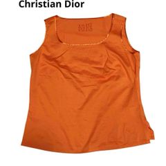 Christian Dior ディオール　トップスオレンジノースリーブ　サイズ11 レディース