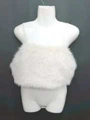 ◇ ◎ ●未使用● PAGEBOY ページボーイ フェイクファー ラメ かわいい ビスチェ サイズF ライトベージュ系 レディース P  【1404040014987】