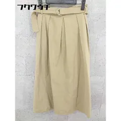 ◇ ◎ N. NATURAL BEAUTY BASIC ウエストベルト付き ロング フレア スカート サイズM ベージュ系 レディース 【中古】 【1101260005794】