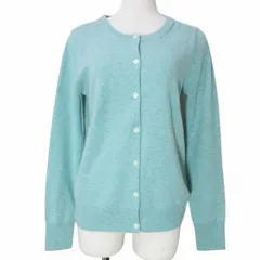 ユニクロ UNIQLO カシミヤカーディガン ニット 長袖 251-128162 厚手 クルーネック M グリーン系 X