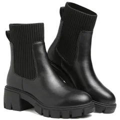【在庫セール】[todaysunny] ブーツ レディース サイドゴアブーツ 厚底ブーツ レディース ショートブーツ 黒 ミドル丈 ソックスブーツ ニットブーツ エンジニアブーツ ハイカット 秋 冬用 ワークブーツ アンクルブーツ 革靴 防水 Boots wo