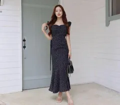 美品Randy ドットロングワンピース