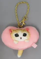 【中古】キーホルダー ピンク ふわふわハートにゃんこマスコット 「mofusand」
