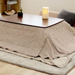 【数量限定】[適応こたつ天板]最大80×120cm グレージュ こたつ掛布団 [アイリスプラザ]